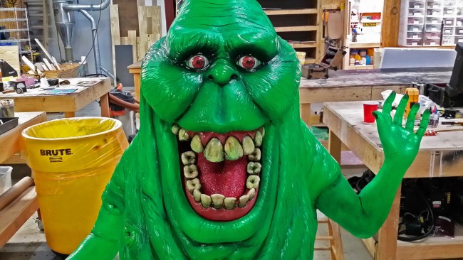 slimer statue