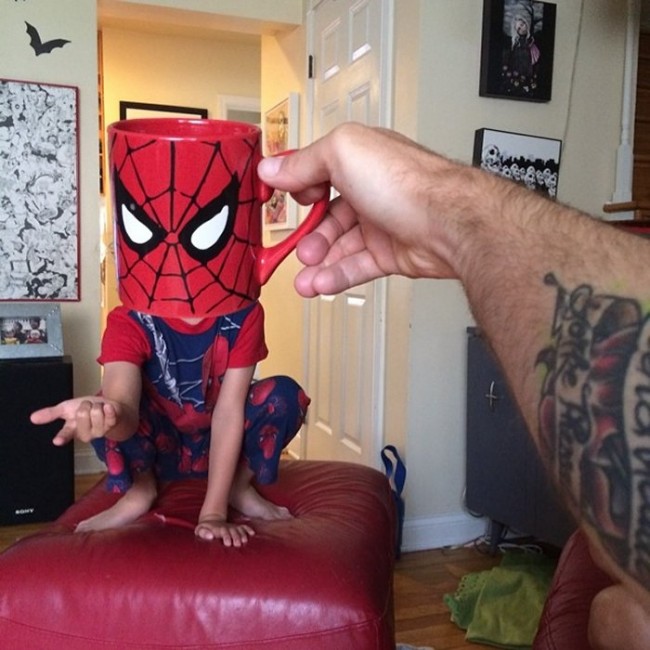 Dad Turns His Kids Into Superheroes