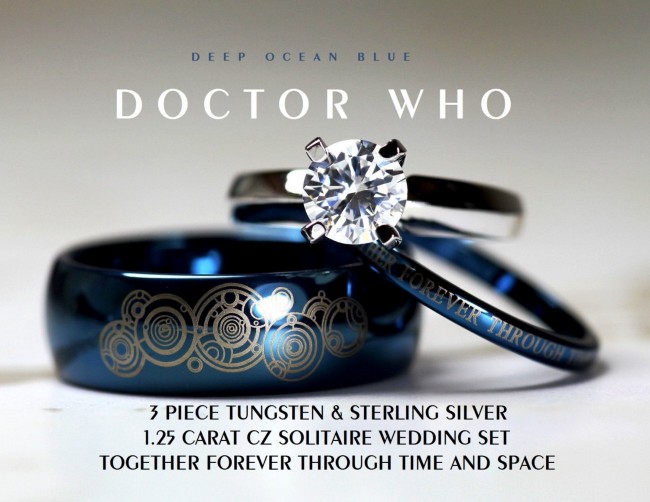 Doctor Who His And Hers Wedding Ring Set