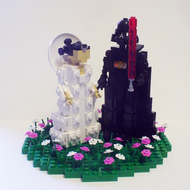 Sci Fi Lego Wedding Cake Toppers