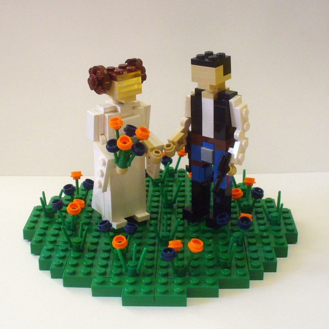 Sci Fi Lego Wedding Cake Toppers