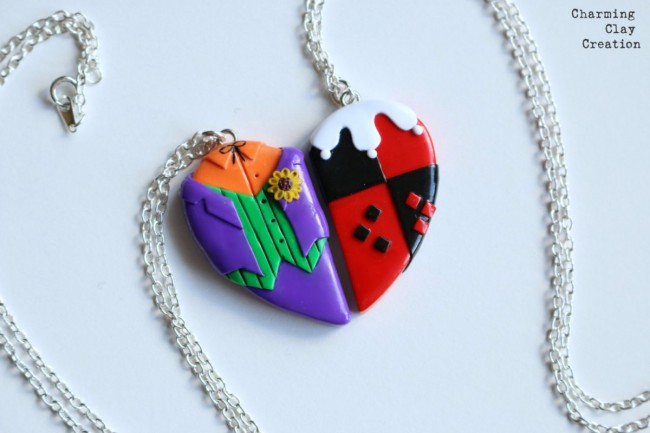 The Joker And Harley Quinn Friendship Necklaces