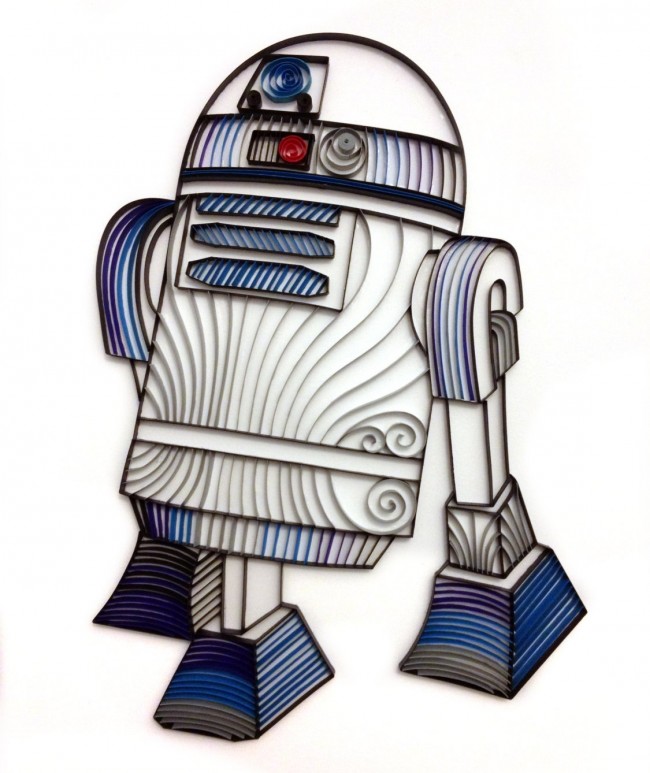 star wars quilled art