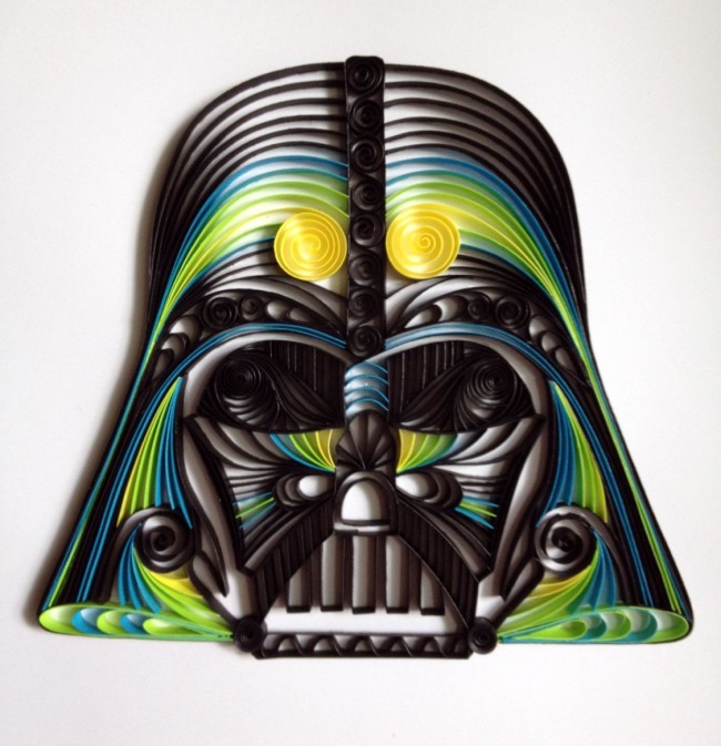 star wars quilled art