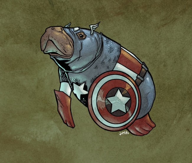 superheroes as manatees