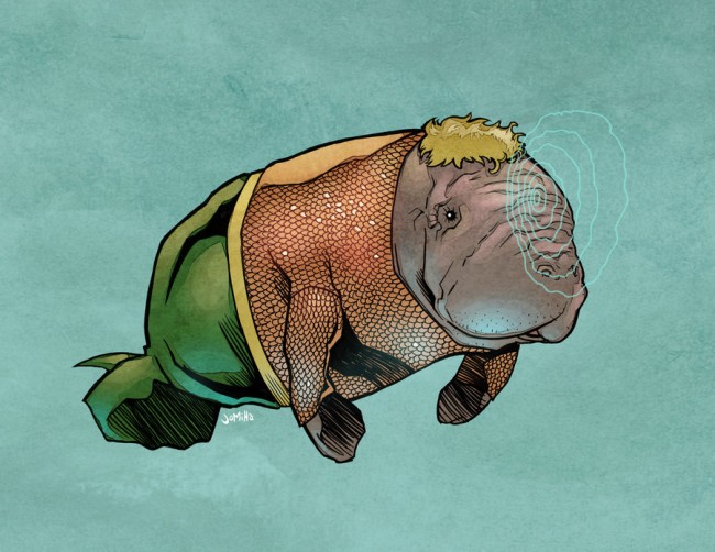 superheroes as manatees