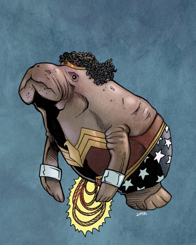 superheroes as manatees