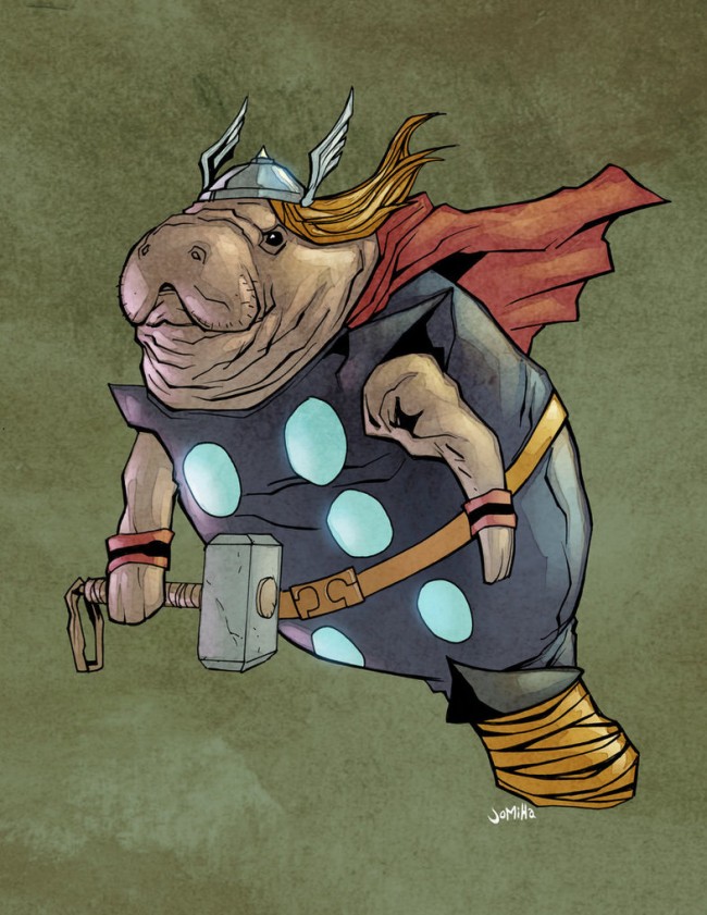 superheroes as manatees