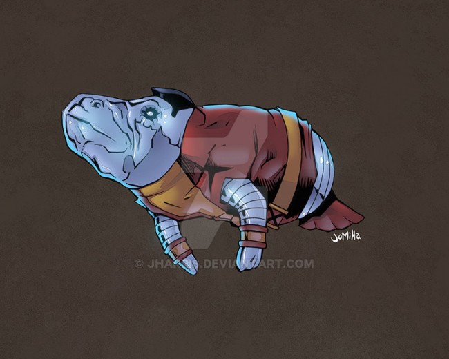 superheroes as manatees
