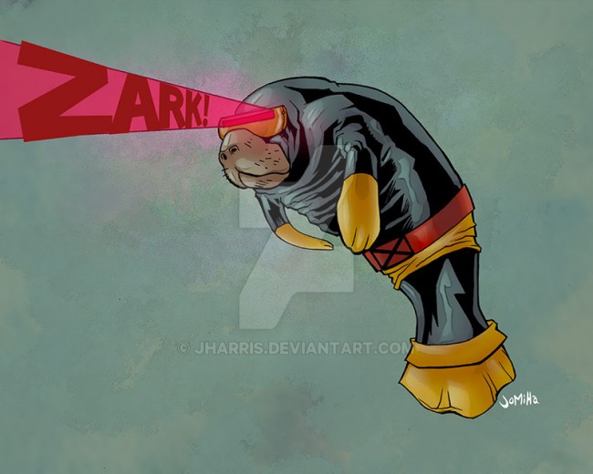 superheroes as manatees