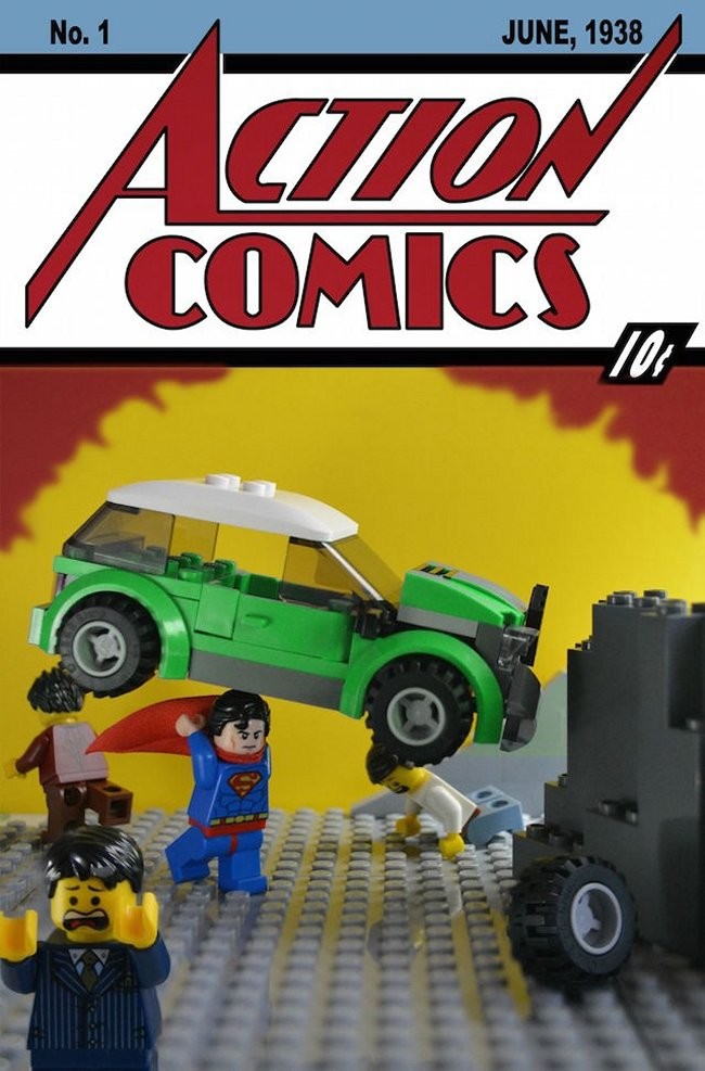 Classic Comic Book Covers Recreated In LEGO