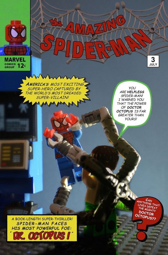 Classic Comic Book Covers Recreated In LEGO