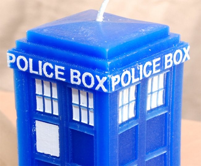 Doctor Who TARDIS Candle