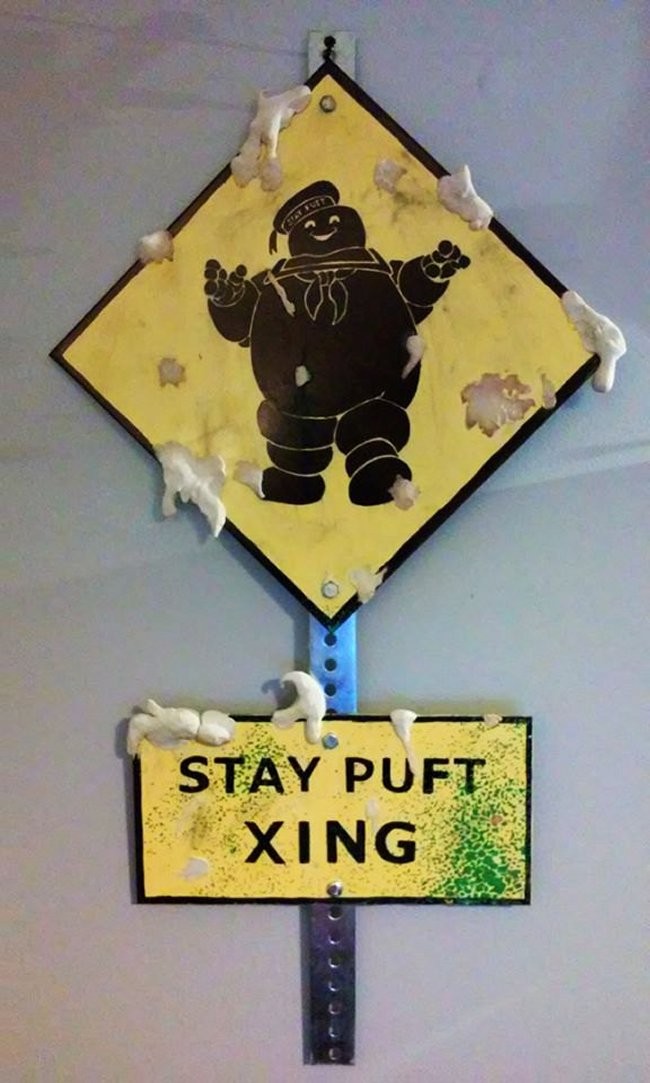 Ghostbusters Staypuft Crossing Sign