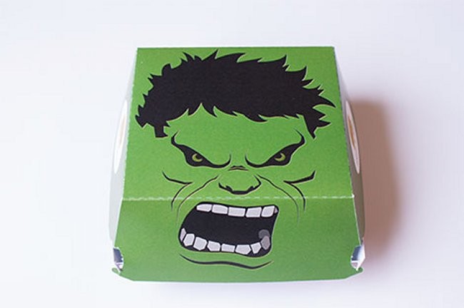 Marvel Superhero Burger Packaging