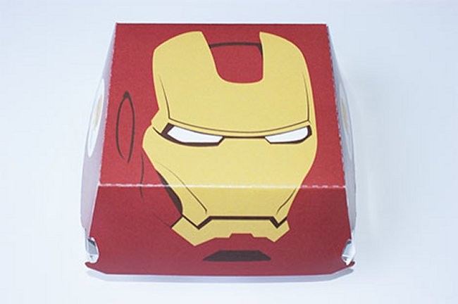 Marvel Superhero Burger Packaging