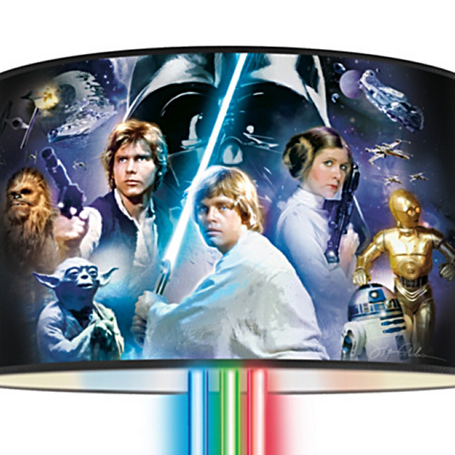Star Wars Lamp With Illuminated Lightsabers