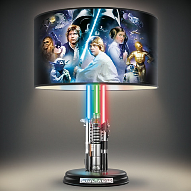 Star Wars Lamp With Illuminated Lightsabers