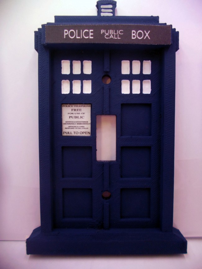 Doctor Who Tardis Light Switch Plate