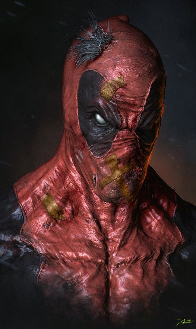 Gritty Superhero Portrait Art