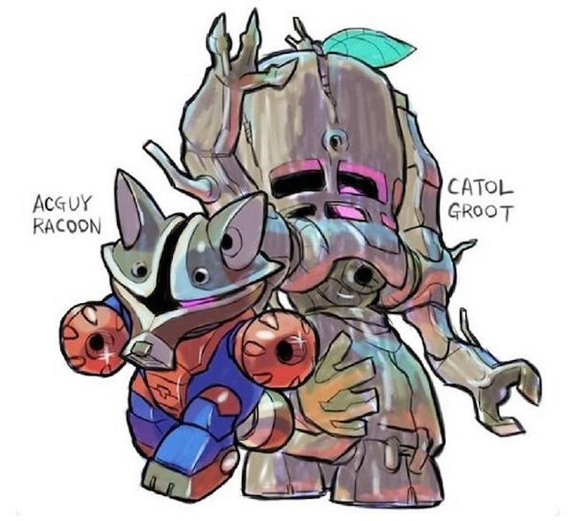 marvel superheroes become gundam robots