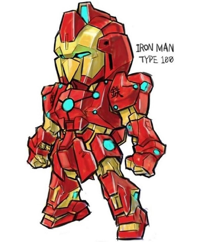 marvel superheroes become gundam robots