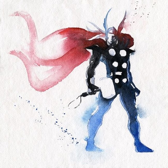 Watercolor Superheroes Are Ethereal And Awesome