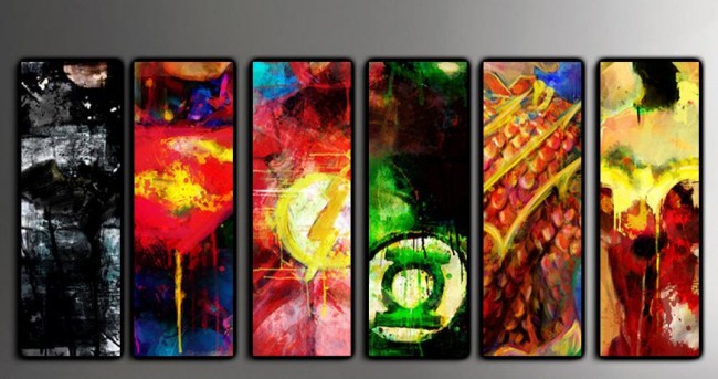 Beautiful Justice League Art Panels