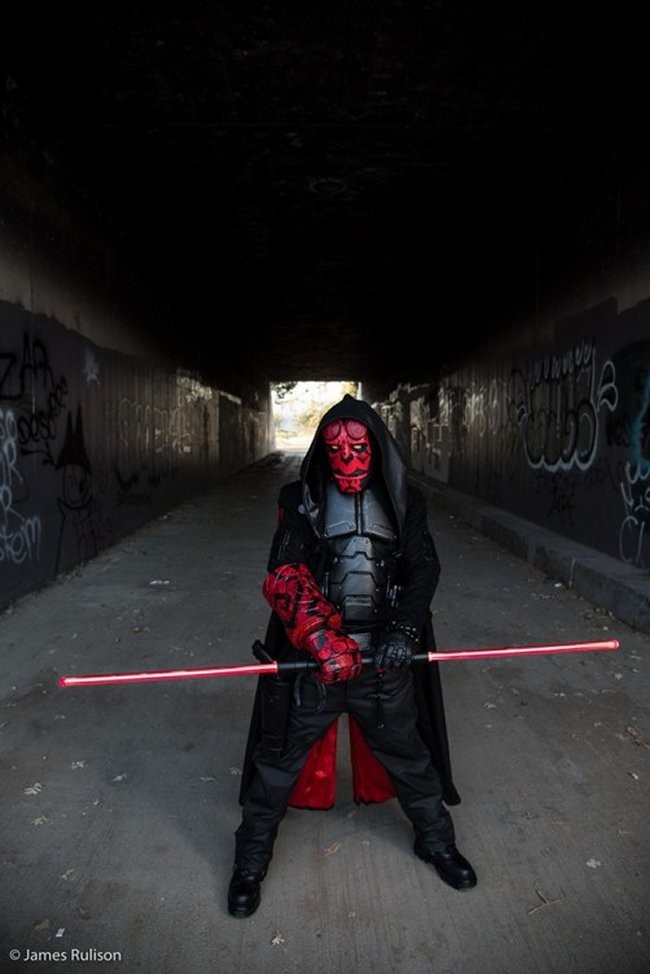 Hellboy and Darth Maul Cosplay Mashup