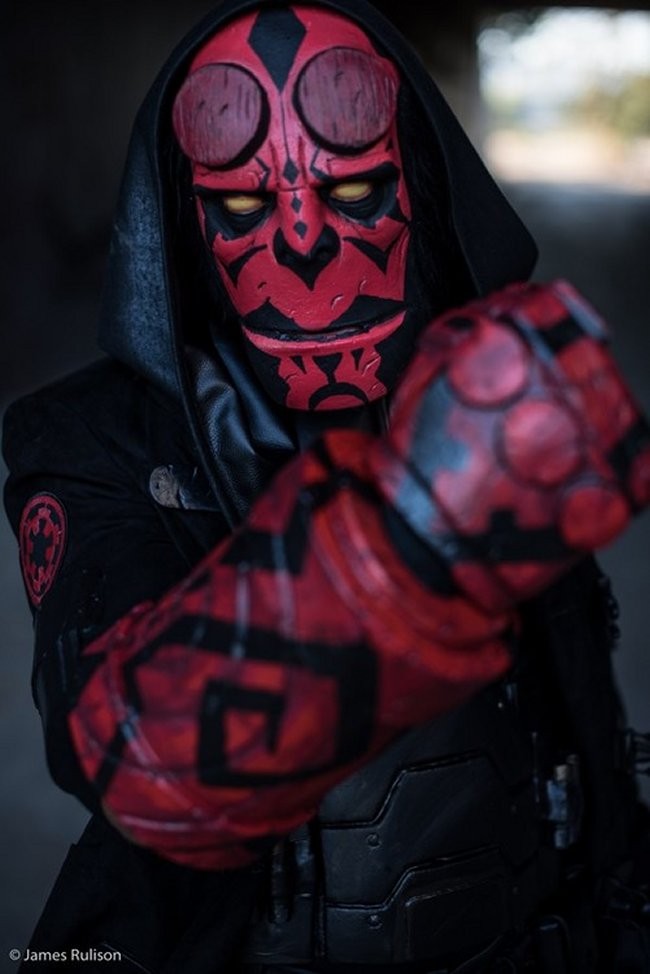 Hellboy and Darth Maul Cosplay Mashup