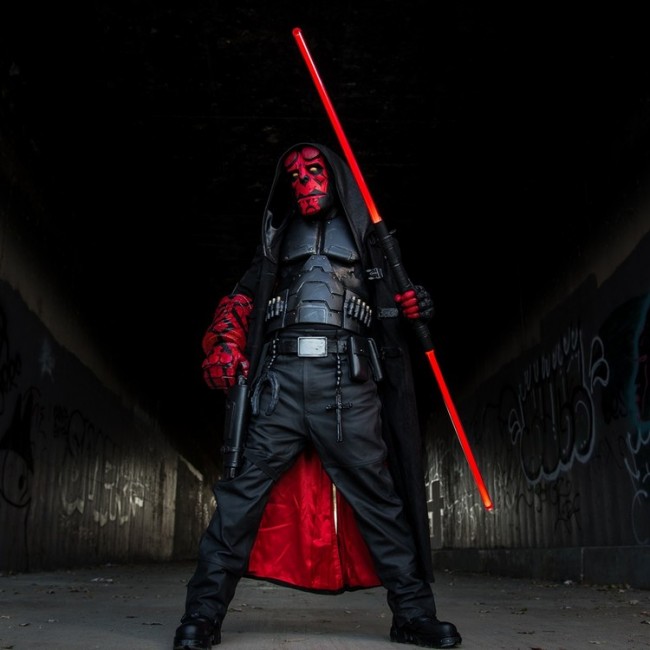 Hellboy and Darth Maul Cosplay Mashup