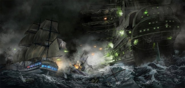 Star Trek Borg Ship Naval Battle Print