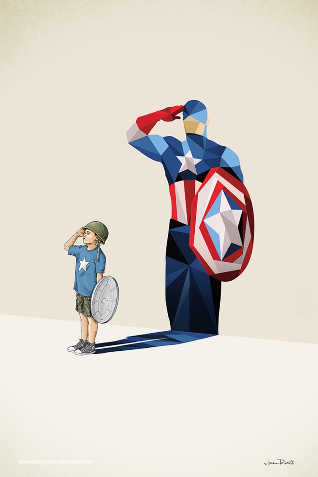 Children Cast Superhero Shadows In These Awesome Posters