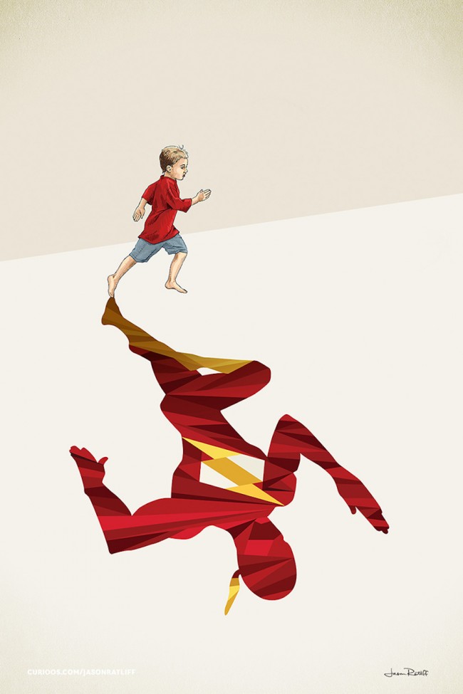 Children Cast Superhero Shadows In These Awesome Posters