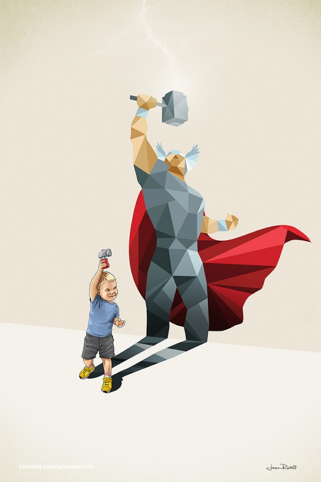 Children Cast Superhero Shadows In These Awesome Posters