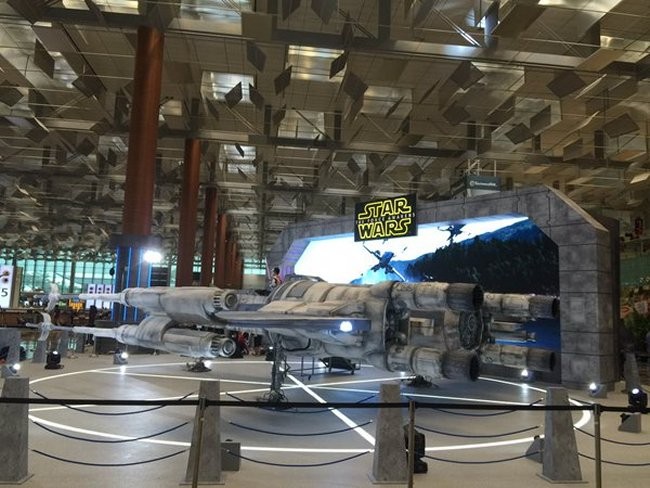 This Full-Sized X-Wing Is Parked At A Singapore Airport
