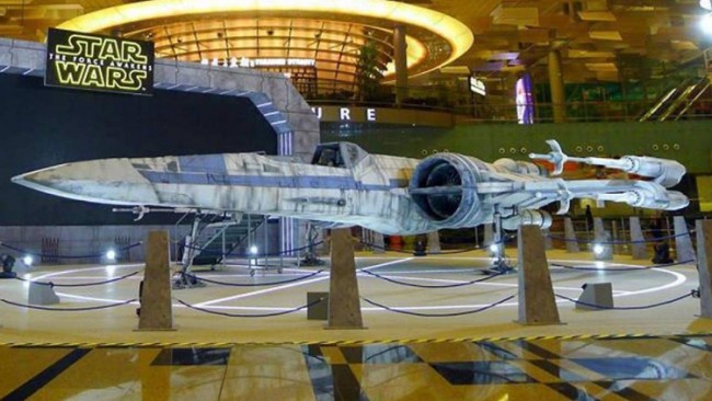 This Full-Sized X-Wing Is Parked At A Singapore Airport