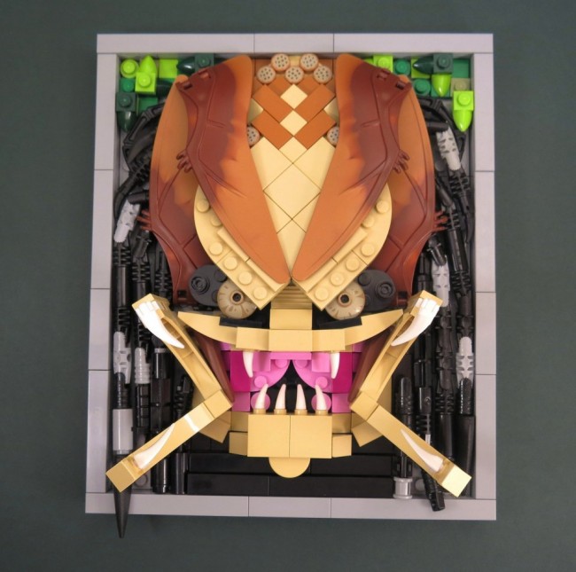 Alien And Predator LEGO Portraits