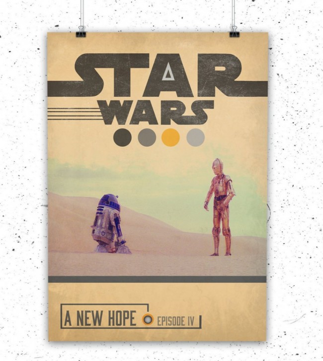 Minimal Retro Star Wars Posters