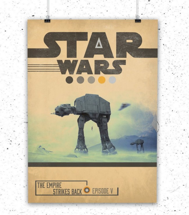 Minimal Retro Star Wars Posters