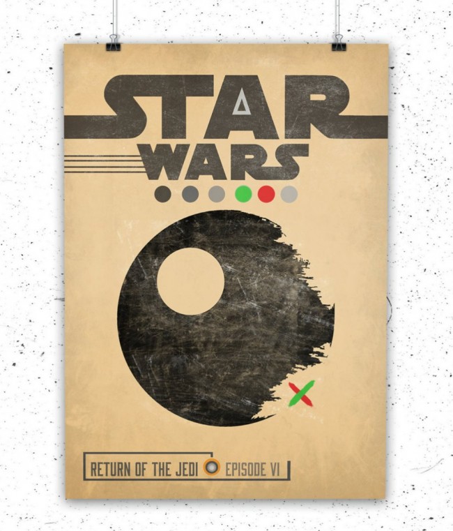 Minimal Retro Star Wars Posters