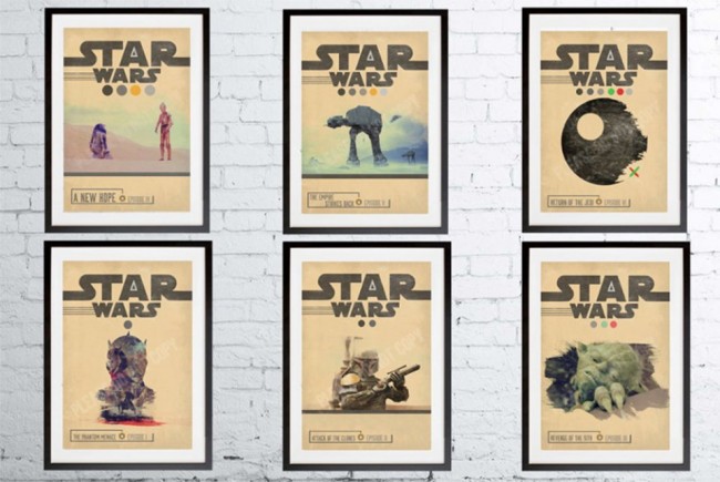 Minimal Retro Star Wars Posters