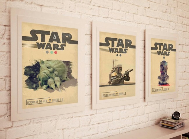 Minimal Retro Star Wars Posters
