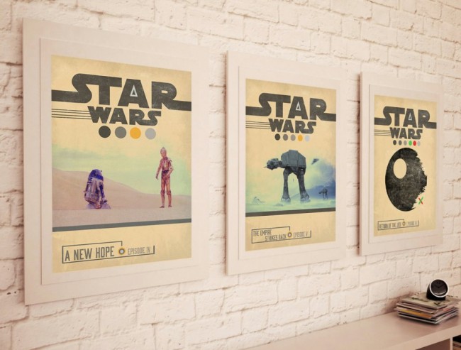 Minimal Retro Star Wars Posters