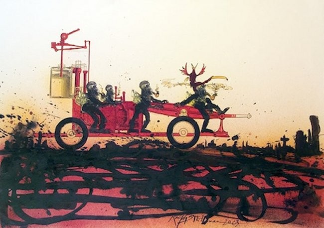 Ralph Steadman's Illustrations For Ray Bradbury's  Fahrenheit 451