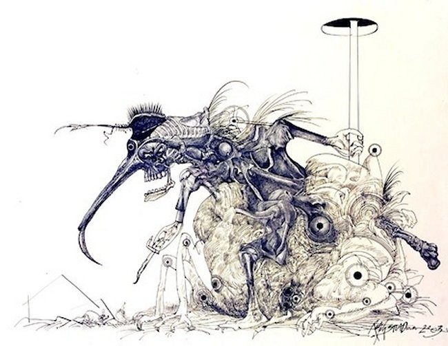 Ralph Steadman's Illustrations For Ray Bradbury's  Fahrenheit 451