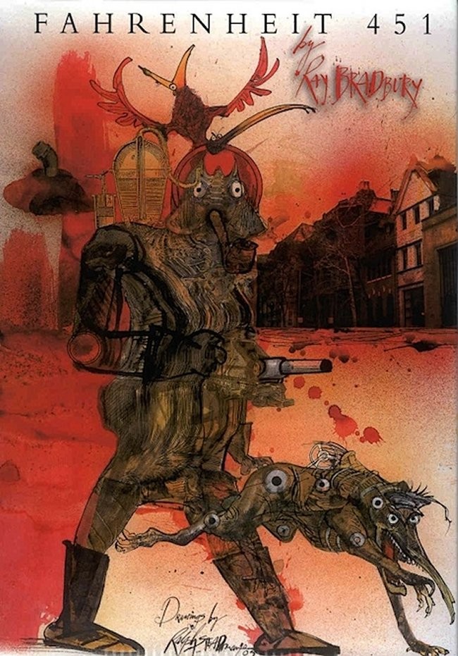 Ralph Steadman's Illustrations For Ray Bradbury's  Fahrenheit 451