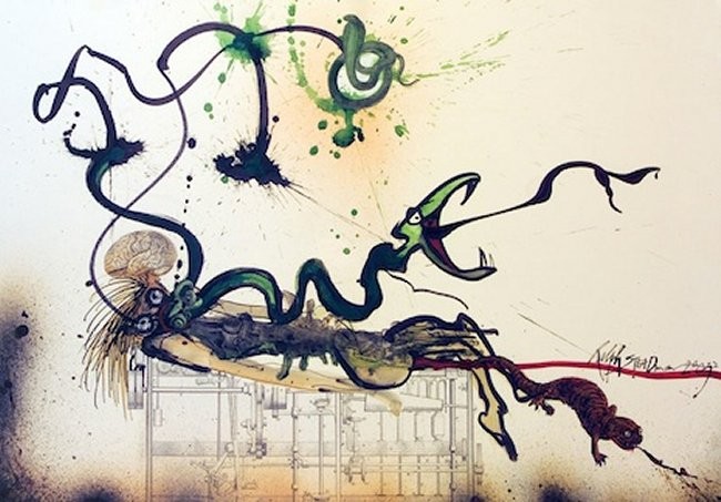 Ralph Steadman's Illustrations For Ray Bradbury's  Fahrenheit 451