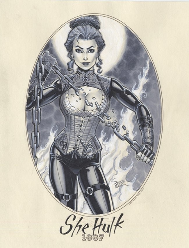 1887 Ladies Old Time Marvel Superheroines