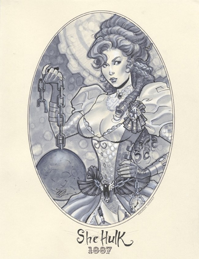 1887 Ladies Old Time Marvel Superheroines